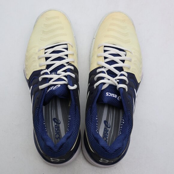 Asics Gel Resolution Novak Men's 10.5 Tennis Shoes Blue Beige Sneakers E805N - Picture 7 of 10